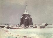 Vincent Van Gogh The old Cemetery Tower at Nuenen in thte Snow (nn040 china oil painting artist